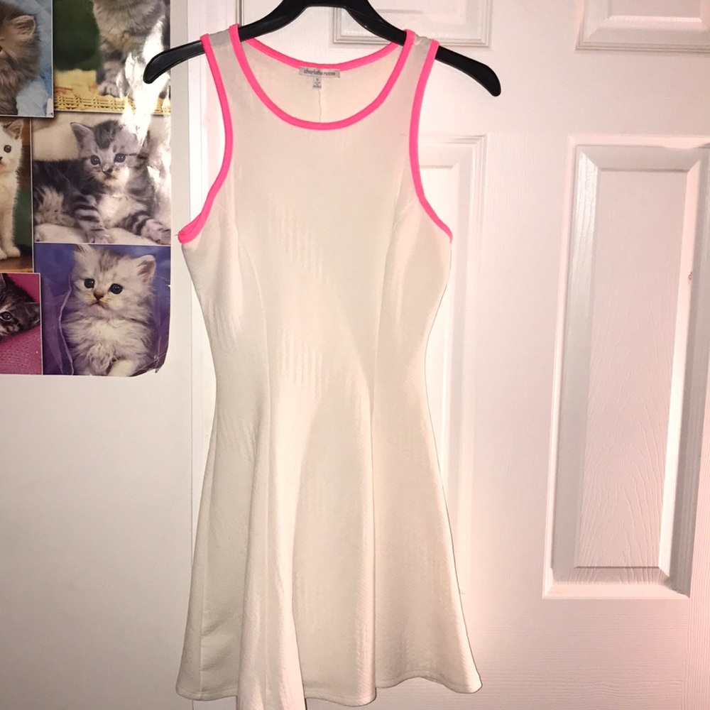 White and pink dress